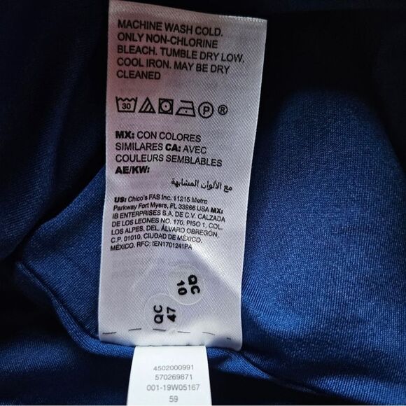 White House Black Market size small blue sleeveless shirt - Picture 7 of 15